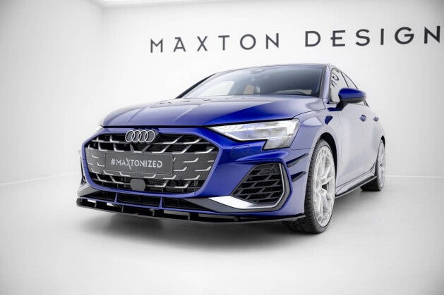 Street Pro Cup Spoilerlippe Front Ansatz für Audi S3 / A3 S-line 8Y Facelift   Maxton Design