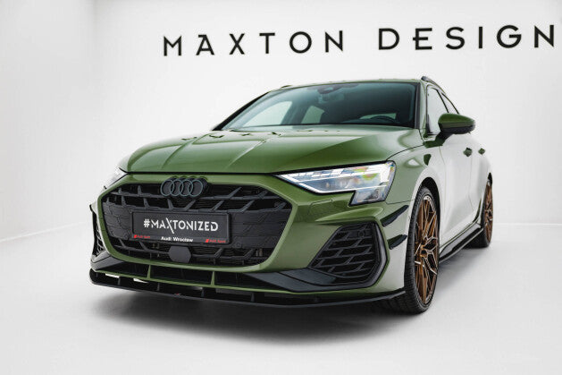 Street Pro Cup Spoilerlippe Front Ansatz für Audi S3 / A3 S-line 8Y Facelift   Maxton Design