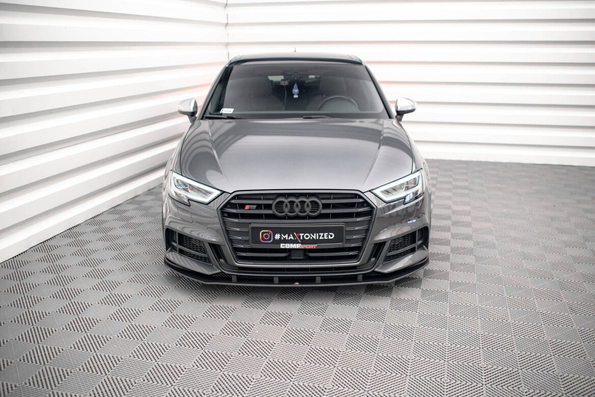 Street Pro Cup Spoilerlippe Front Ansatz für Audi S3 Sportback 8V Facelift   Maxton Design