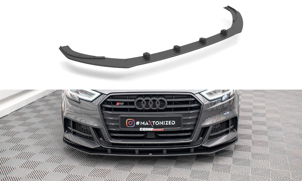Street Pro Cup Spoilerlippe Front Ansatz für Audi S3 Sportback 8V Facelift   Maxton Design