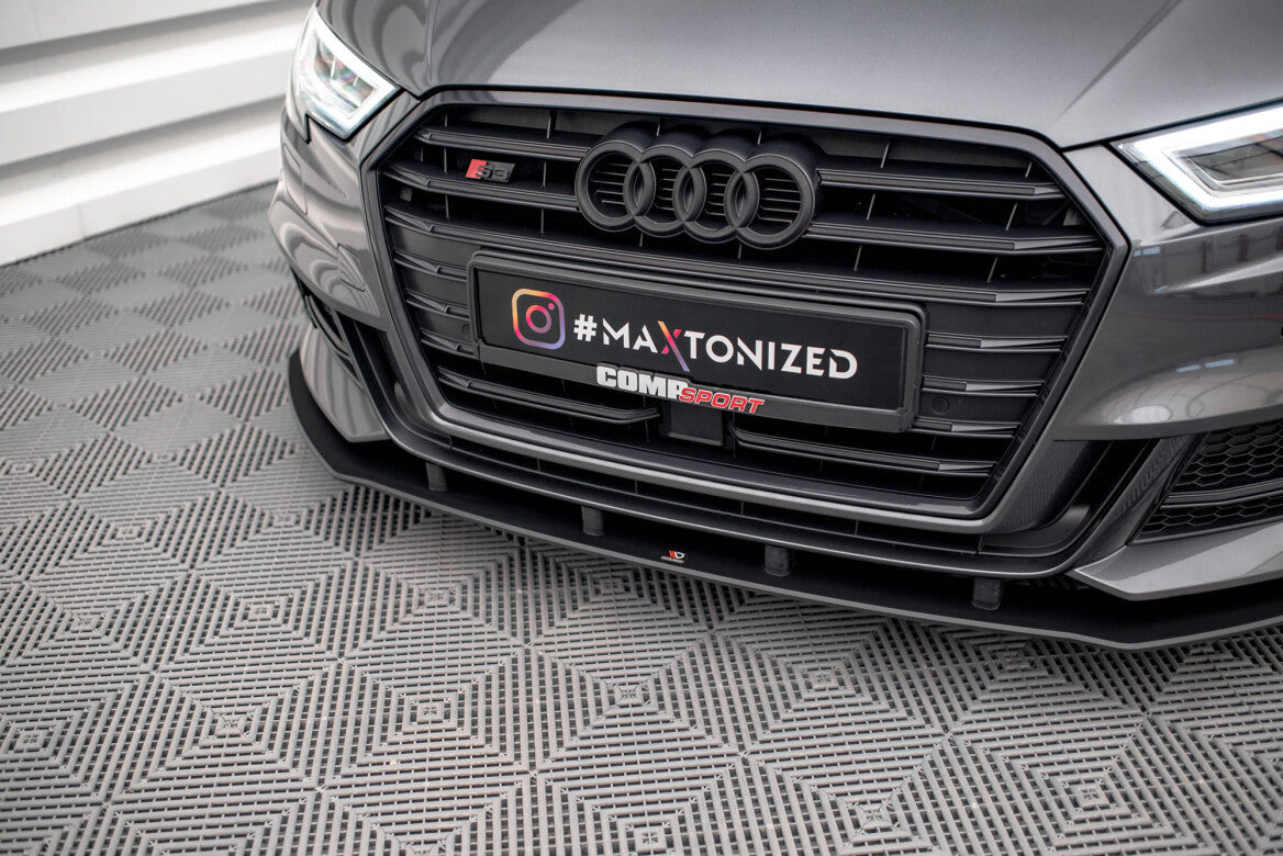 Street Pro Cup Spoilerlippe Front Ansatz für Audi S3 Sportback 8V Facelift   Maxton Design