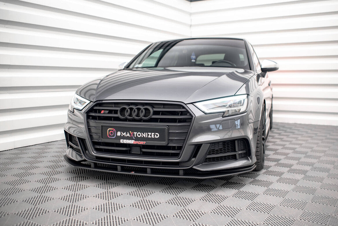 Street Pro Cup Spoilerlippe Front Ansatz für Audi S3 Sportback 8V Facelift   Maxton Design