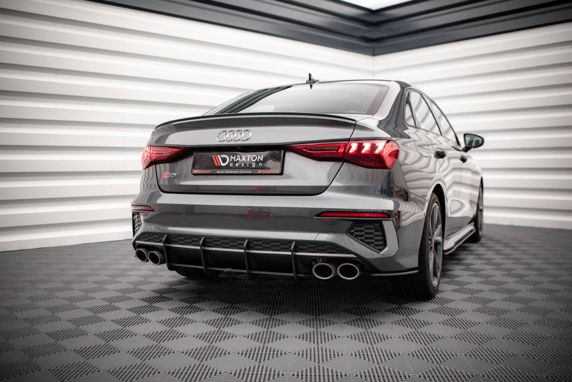 Street Pro Heck Ansatz Flaps Diffusor +Flaps für Audi S3 Limousine 8Y   Maxton Design