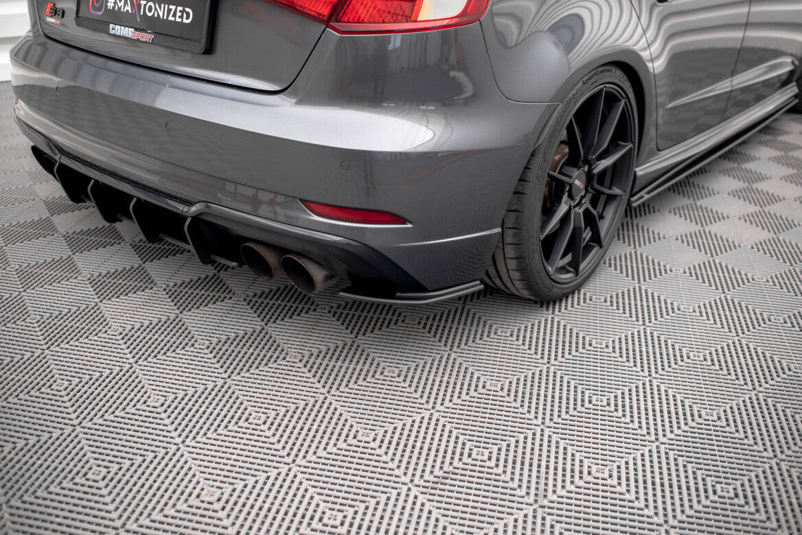 Street Pro Heck Ansatz Flaps Diffusor für Audi S3 Sportback 8V Facelift   Maxton Design