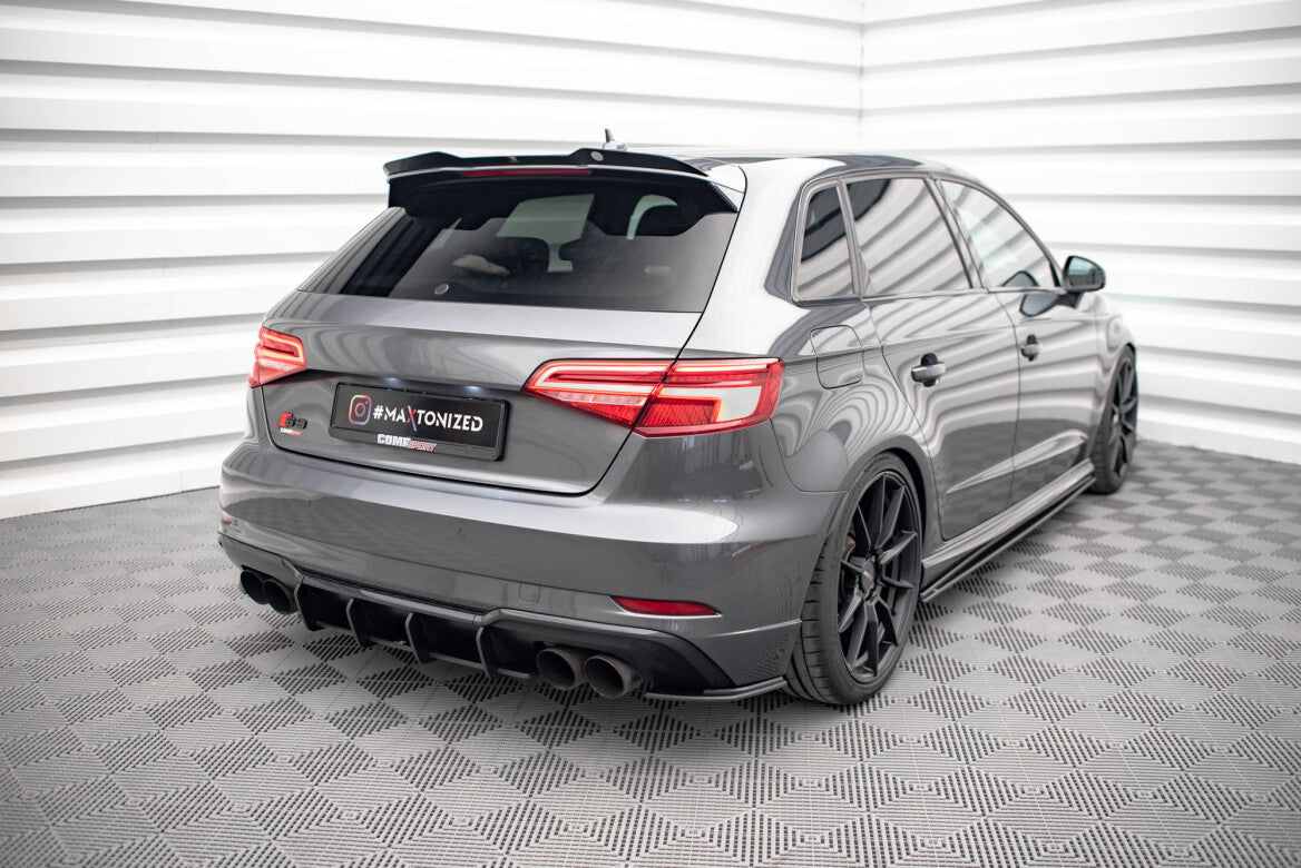 Street Pro Heck Ansatz Flaps Diffusor für Audi S3 Sportback 8V Facelift   Maxton Design