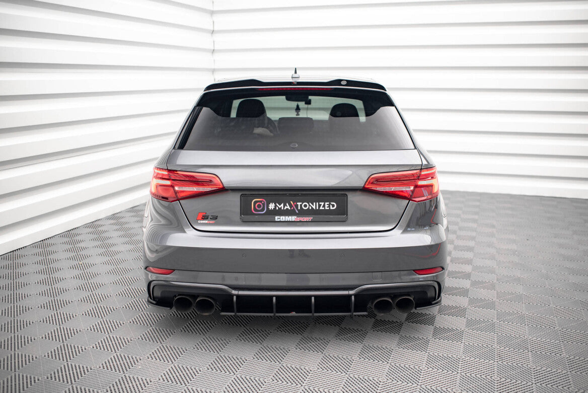 Street Pro Heck Ansatz Flaps Diffusor für Audi S3 Sportback 8V Facelift   Maxton Design