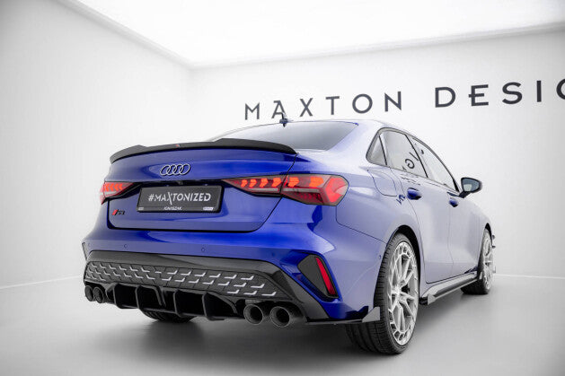 Street Pro Heckschürze Heck Ansatz Diffusor für Audi S3 Limousine 8Y Facelift   Maxton Design