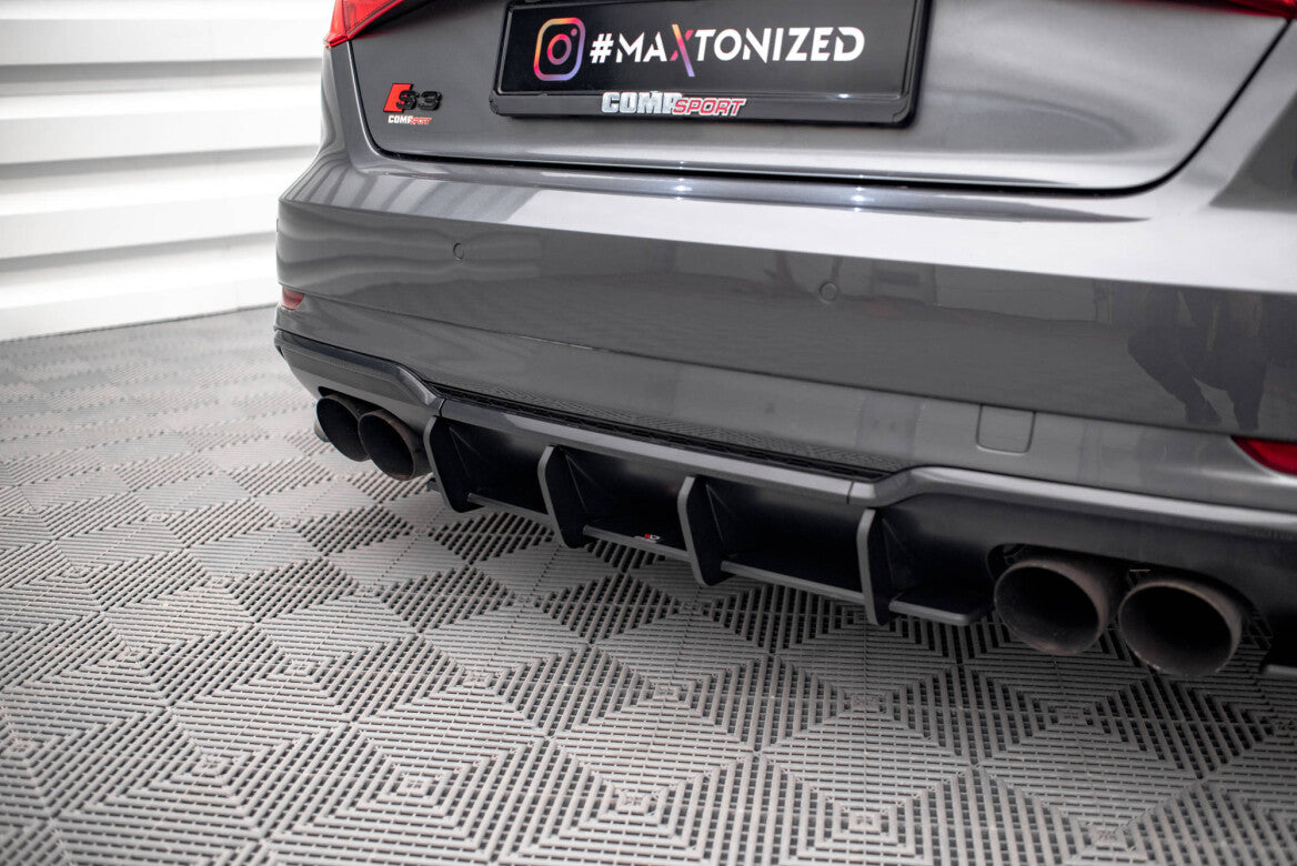Street Pro Heckschürze Heck Ansatz Diffusor für Audi S3 Sportback 8V Facelift   Maxton Design