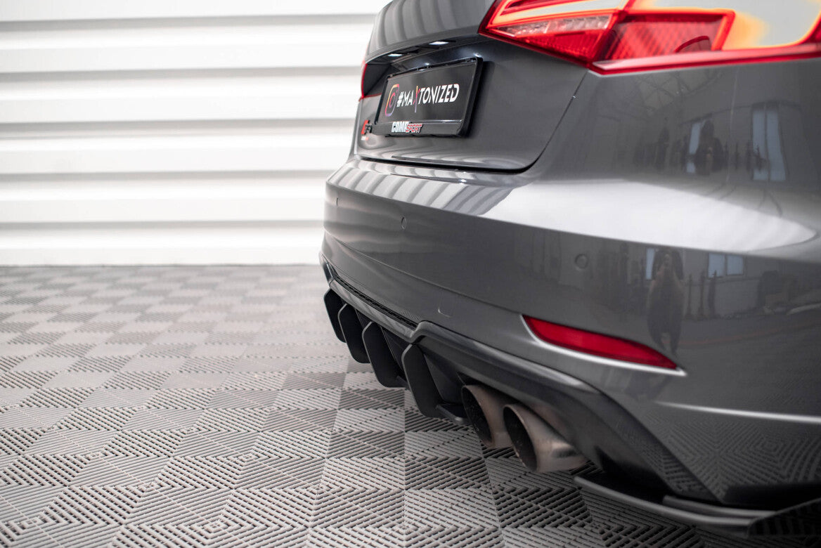 Street Pro Heckschürze Heck Ansatz Diffusor für Audi S3 Sportback 8V Facelift   Maxton Design