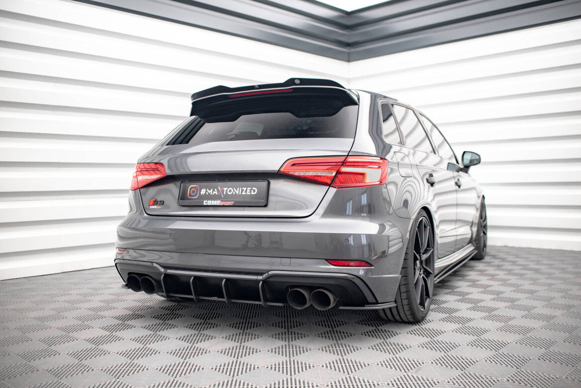Street Pro Heckschürze Heck Ansatz Diffusor für Audi S3 Sportback 8V Facelift   Maxton Design