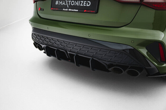 Street Pro Heckschürze Heck Ansatz Diffusor für Audi S3 Sportback 8Y Facelift   Maxton Design