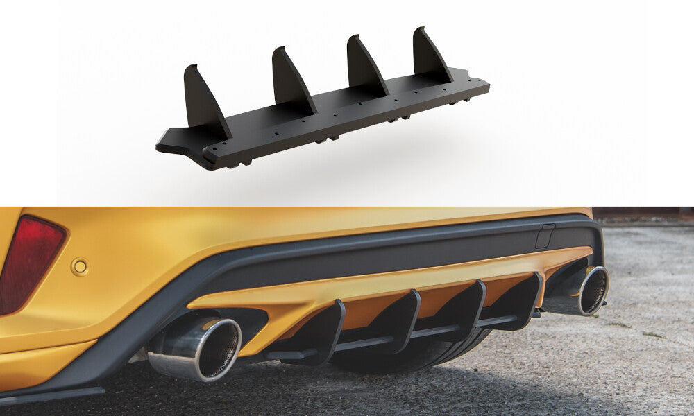 Street Pro Heckschürze Heck Ansatz Diffusor für Ford Focus ST Mk4   Maxton Design