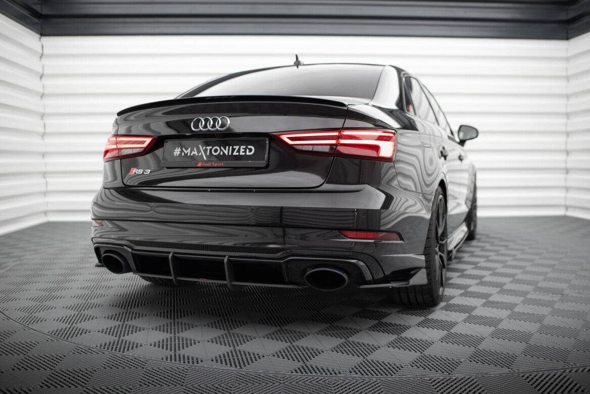 Street Pro Heckschürze Heck Ansatz Diffusor für Audi RS3 Limousine 8V Facelift   Maxton Design