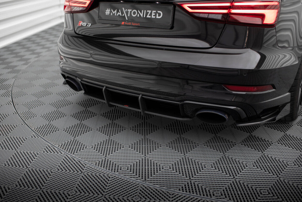 Street Pro Heckschürze Heck Ansatz Diffusor für Audi RS3 Limousine 8V Facelift   Maxton Design