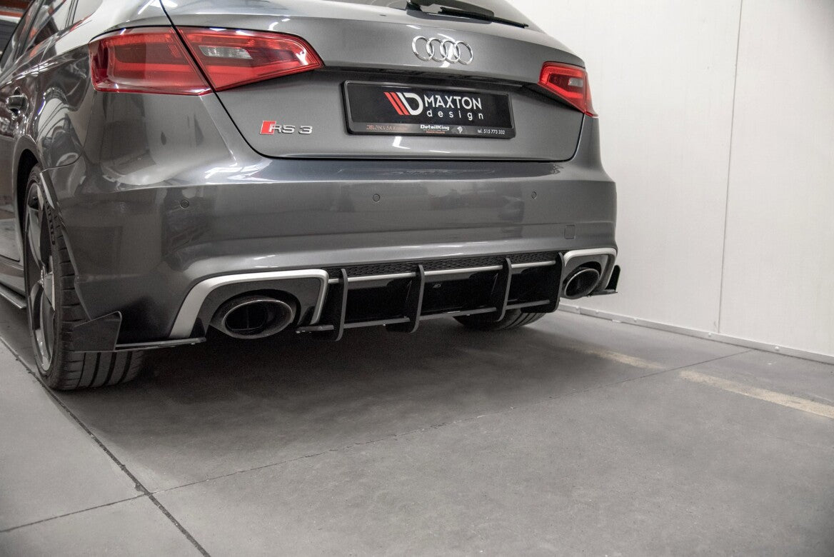 Street Pro Heckschürze Heck Ansatz Diffusor V.1 für Audi RS3 8V Sportback   Maxton Design