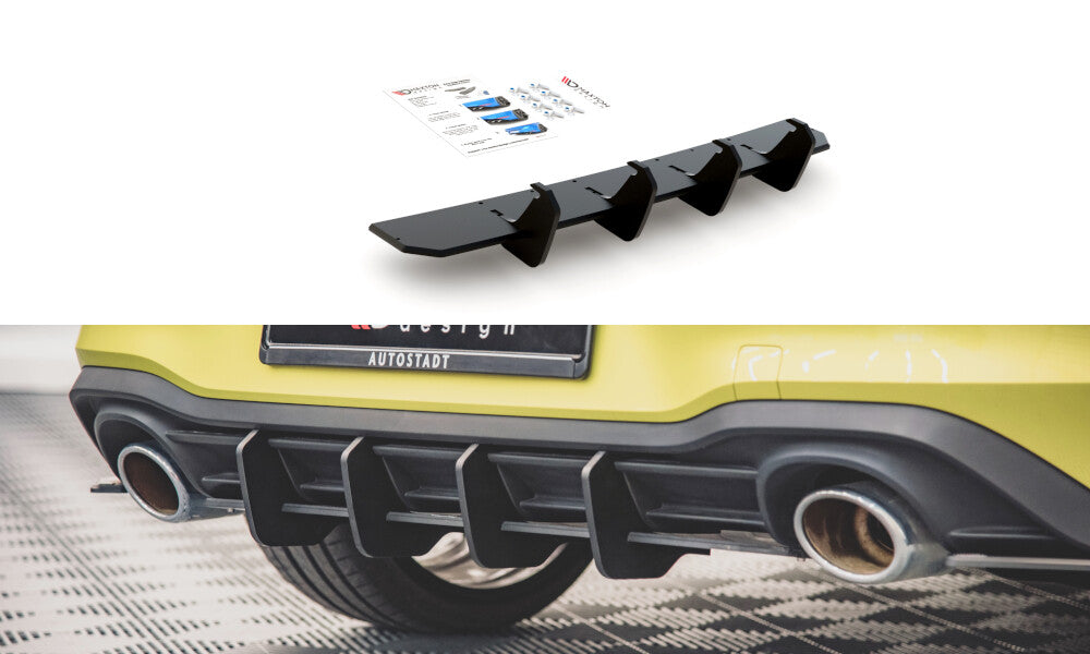 Street Pro Heckschürze Heck Ansatz Diffusor V.1 für VW Golf 8 GTI Clubsport   Maxton Design