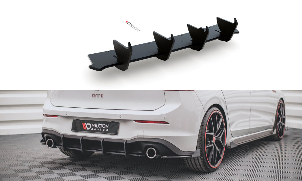 Street Pro Heckschürze Heck Ansatz Diffusor V.1 für VW Golf 8 GTI   Maxton Design