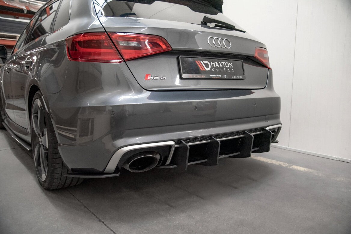 Street Pro Heckschürze Heck Ansatz Diffusor V.2 für Audi RS3 8V Sportback   Maxton Design