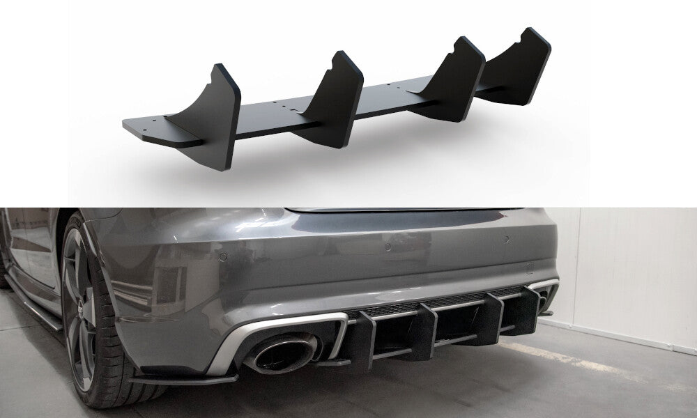 Street Pro Heckschürze Heck Ansatz Diffusor V.2 für Audi RS3 8V Sportback   Maxton Design