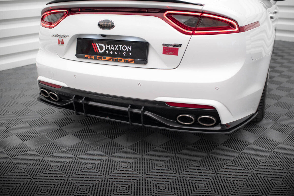 Street Pro Heckschürze Heck Ansatz Diffusor V.2 für Kia Stinger GT-Line   Maxton Design