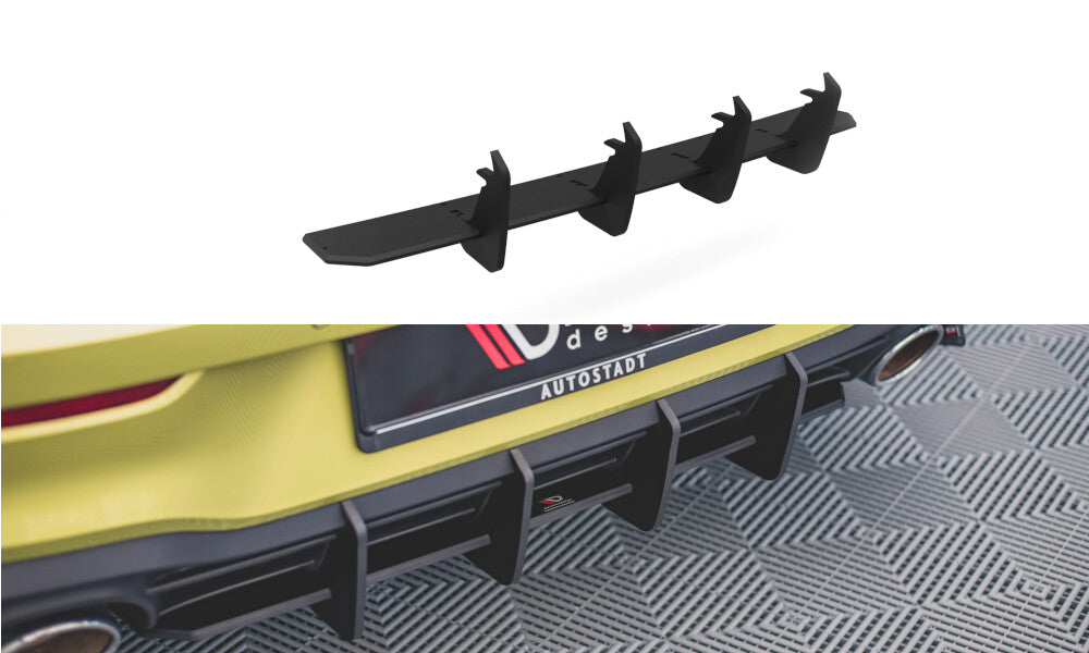 Street Pro Heckschürze Heck Ansatz Diffusor V.2 für VW Golf 8 GTI Clubsport   Maxton Design