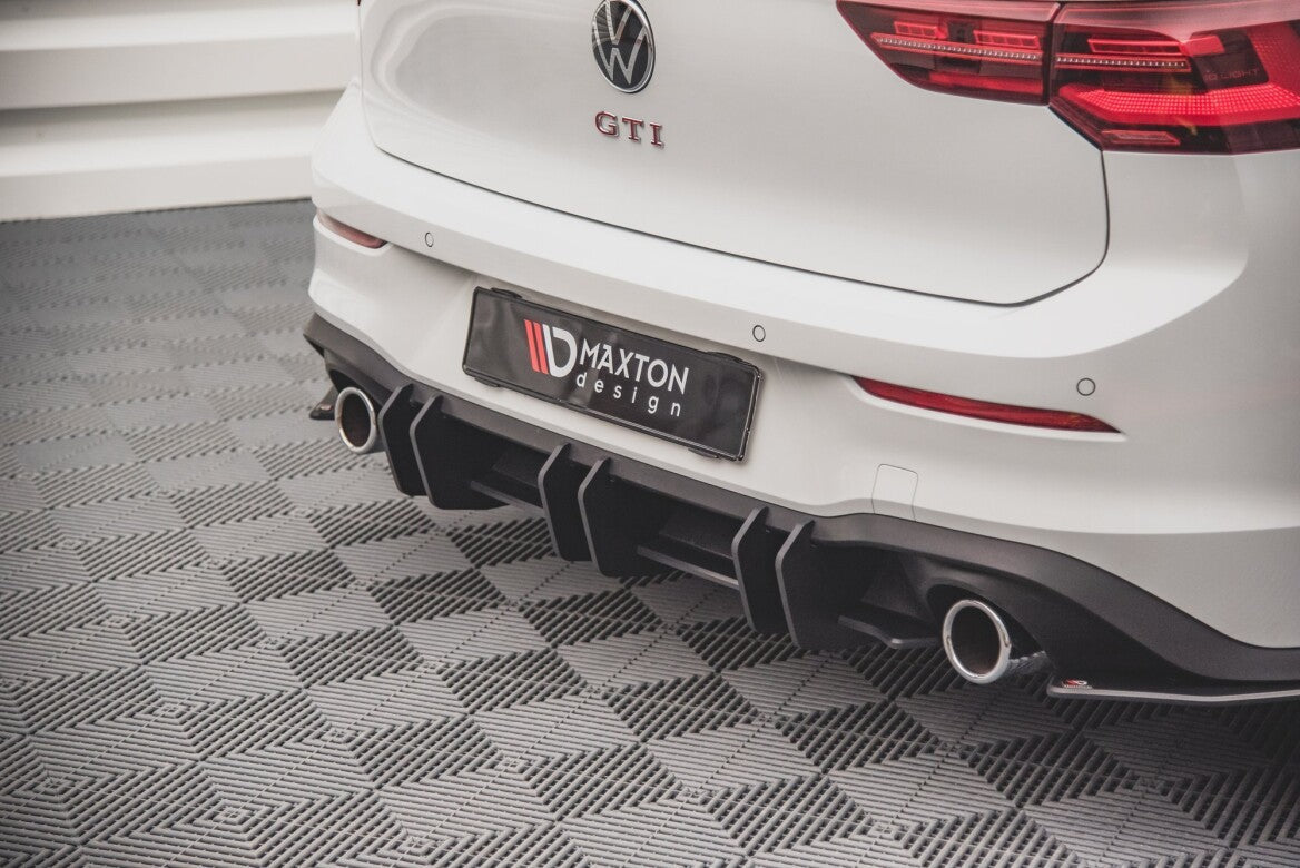 Street Pro Heckschürze Heck Ansatz Diffusor V.2 für VW Golf 8 GTI   Maxton Design