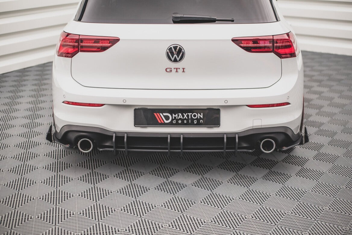 Street Pro Heckschürze Heck Ansatz Diffusor V.2 für VW Golf 8 GTI   Maxton Design