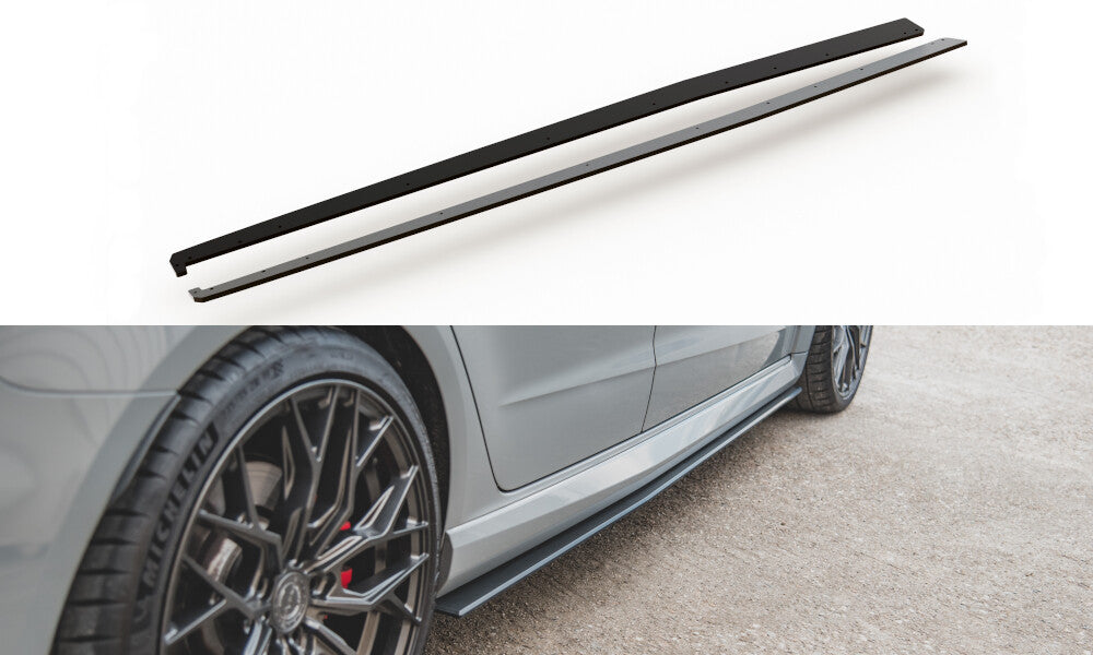 Street Pro Seitenschweller Ansatz Cup Leisten für Audi RS3 8V Sportback   Maxton Design