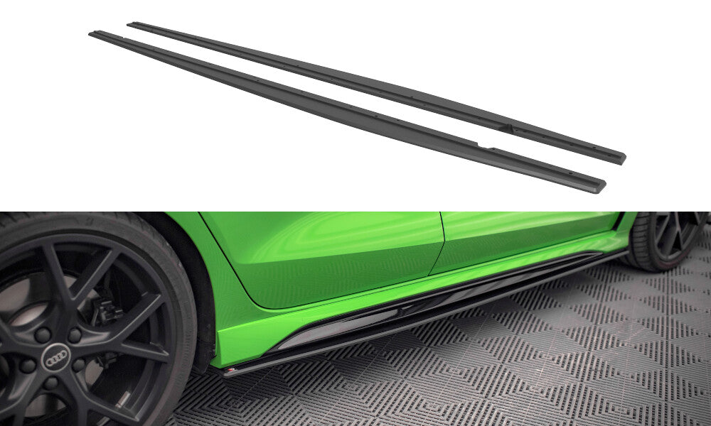 Street Pro Seitenschweller Ansatz Cup Leisten für Audi RS3 8Y Limousine   Maxton Design