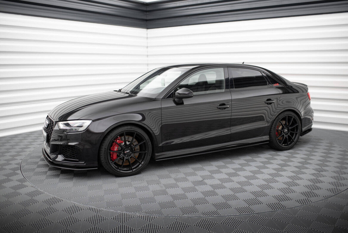 Street Pro Seitenschweller Ansatz Cup Leisten für Audi RS3 Limousine 8V Facelift   Maxton Design