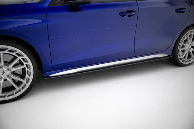 Street Pro Seitenschweller Ansatz Cup Leisten für Audi S3 / A3 S-line 8Y Facelift   Maxton Design