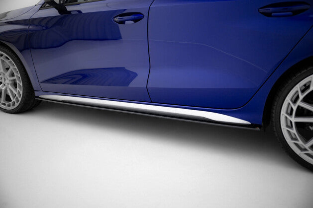 Street Pro Seitenschweller Ansatz Cup Leisten für Audi S3 / A3 S-line 8Y Facelift   Maxton Design