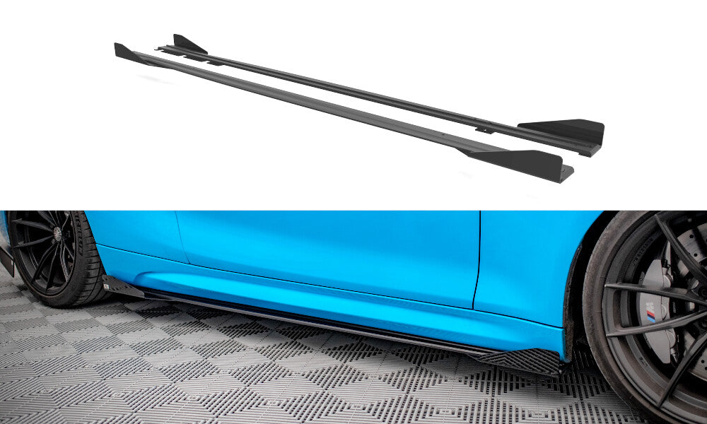 Street Pro Seitenschweller Ansatz Cup Leisten für BMW M2 F87 Flaps   Maxton Design