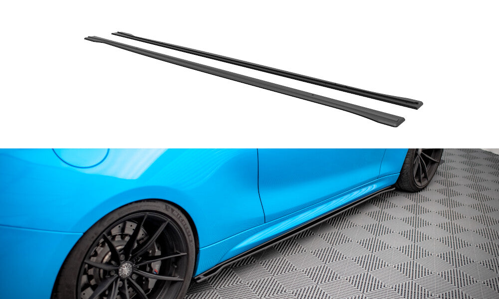 Street Pro Seitenschweller Ansatz Cup Leisten für BMW M2 F87   Maxton Design