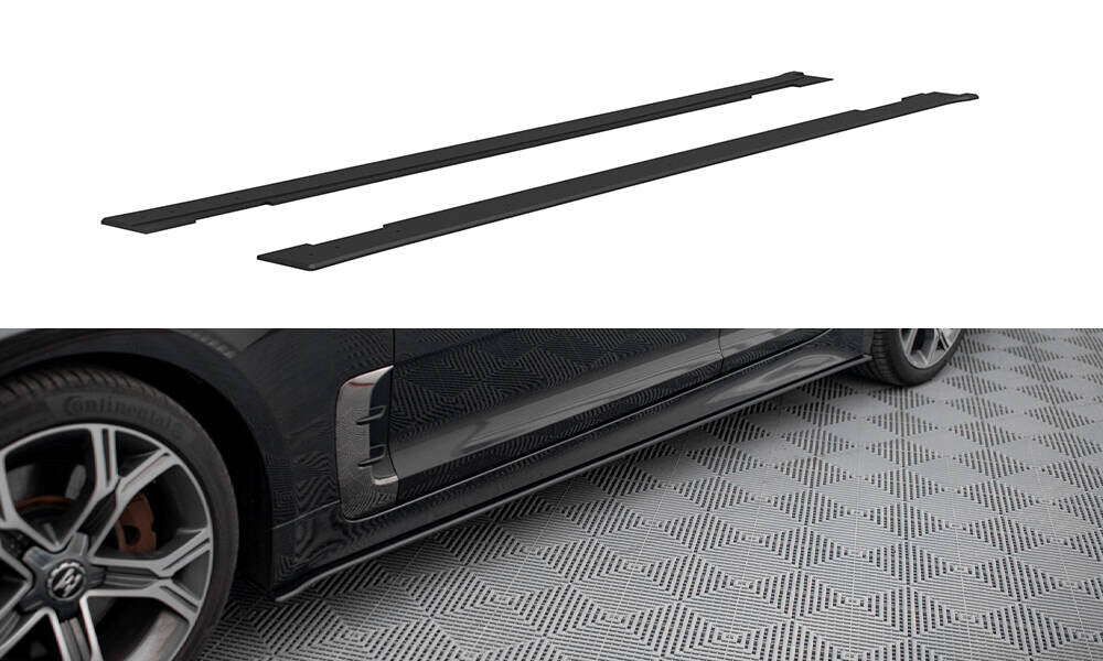 Street Pro Seitenschweller Ansatz Cup Leisten für Kia Stinger GT-Line   Maxton Design