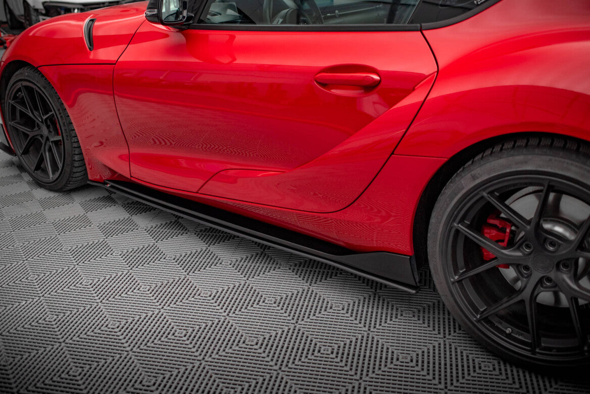 Street Pro Seitenschweller Ansatz Cup Leisten für Toyota Supra Mk5   Maxton Design