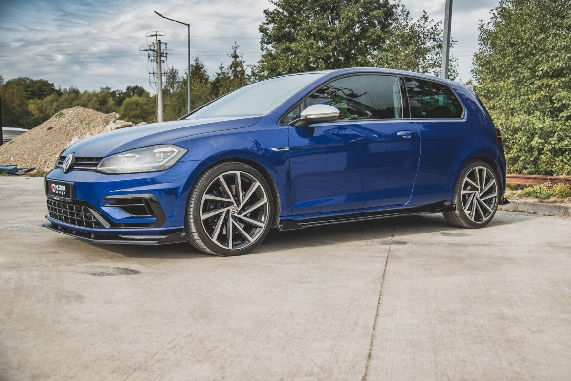 Street Pro Seitenschweller Ansatz Cup Leisten für VW Golf 7 R Facelift   Maxton Design