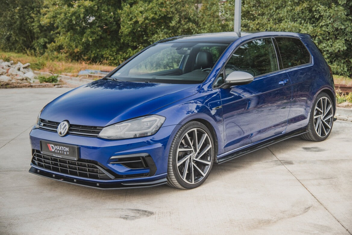 Street Pro Seitenschweller Ansatz Cup Leisten für VW Golf 7 R Facelift   Maxton Design