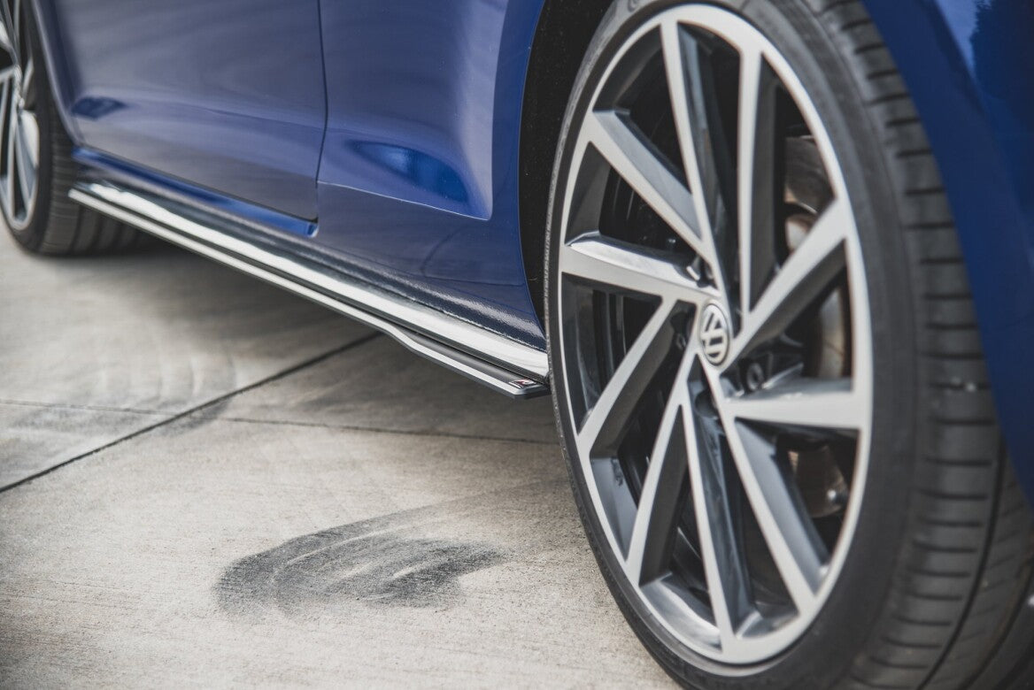 Street Pro Seitenschweller Ansatz Cup Leisten für VW Golf 7 R Facelift   Maxton Design