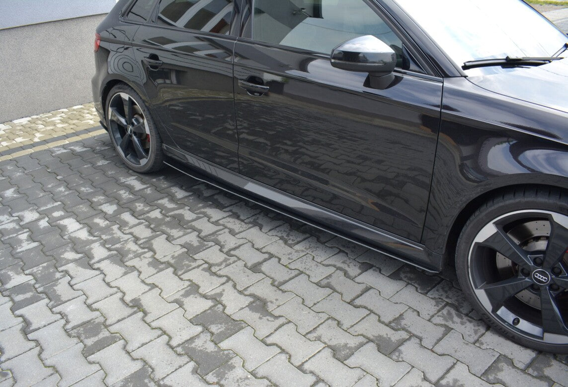 Street Pro Seitenschweller Ansatz Cup Leisten V.1 für Audi RS3 8V FL Sportback   Maxton Design