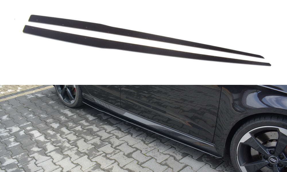 Street Pro Seitenschweller Ansatz Cup Leisten V.1 für Audi RS3 8V FL Sportback   Maxton Design