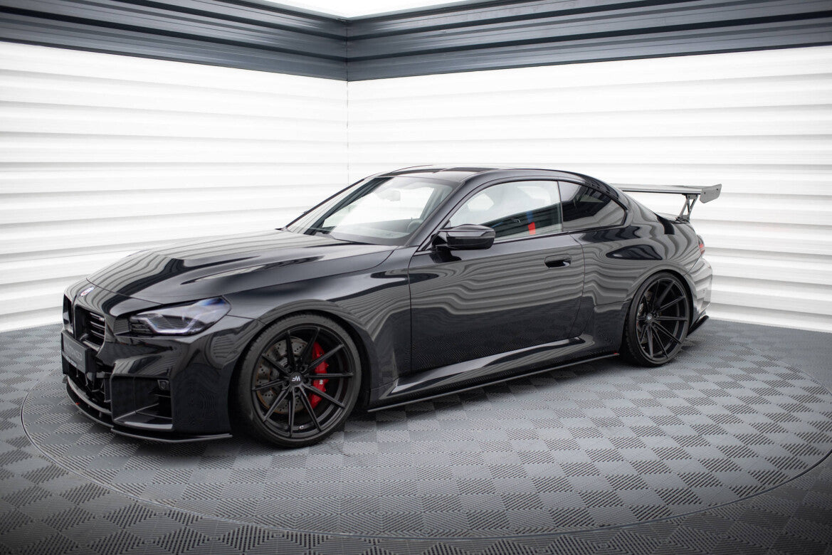 Street Pro Seitenschweller Ansatz Cup Leisten V.1 für BMW M2 G87   Maxton Design