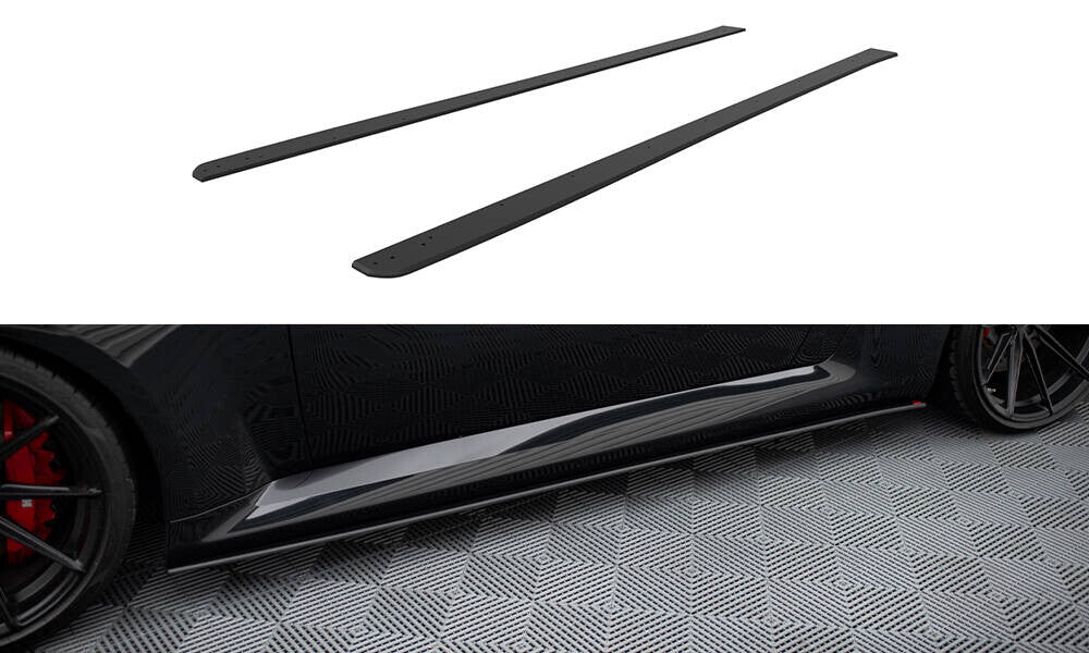 Street Pro Seitenschweller Ansatz Cup Leisten V.1 für BMW M2 G87   Maxton Design