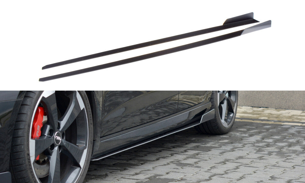 Street Pro Seitenschweller Ansatz Cup Leisten V.2 für Audi RS3 8V FL Sportback   Maxton Design