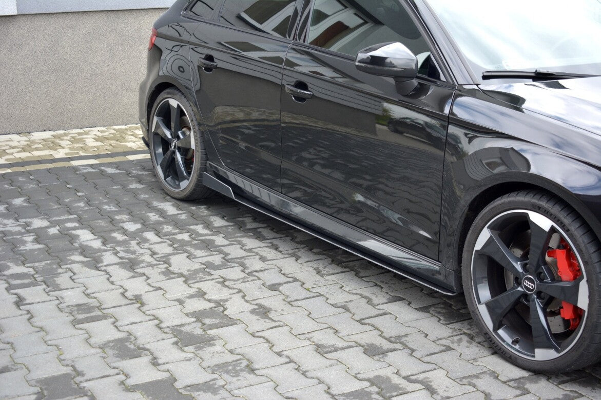 Street Pro Seitenschweller Ansatz Cup Leisten V.2 für Audi RS3 8V FL Sportback   Maxton Design