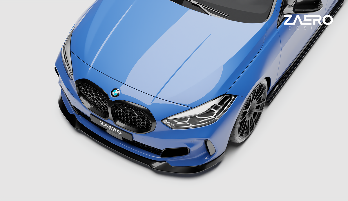 Frontlippe passend für BMW 1er F40 M135 – Front am Fahrzeug