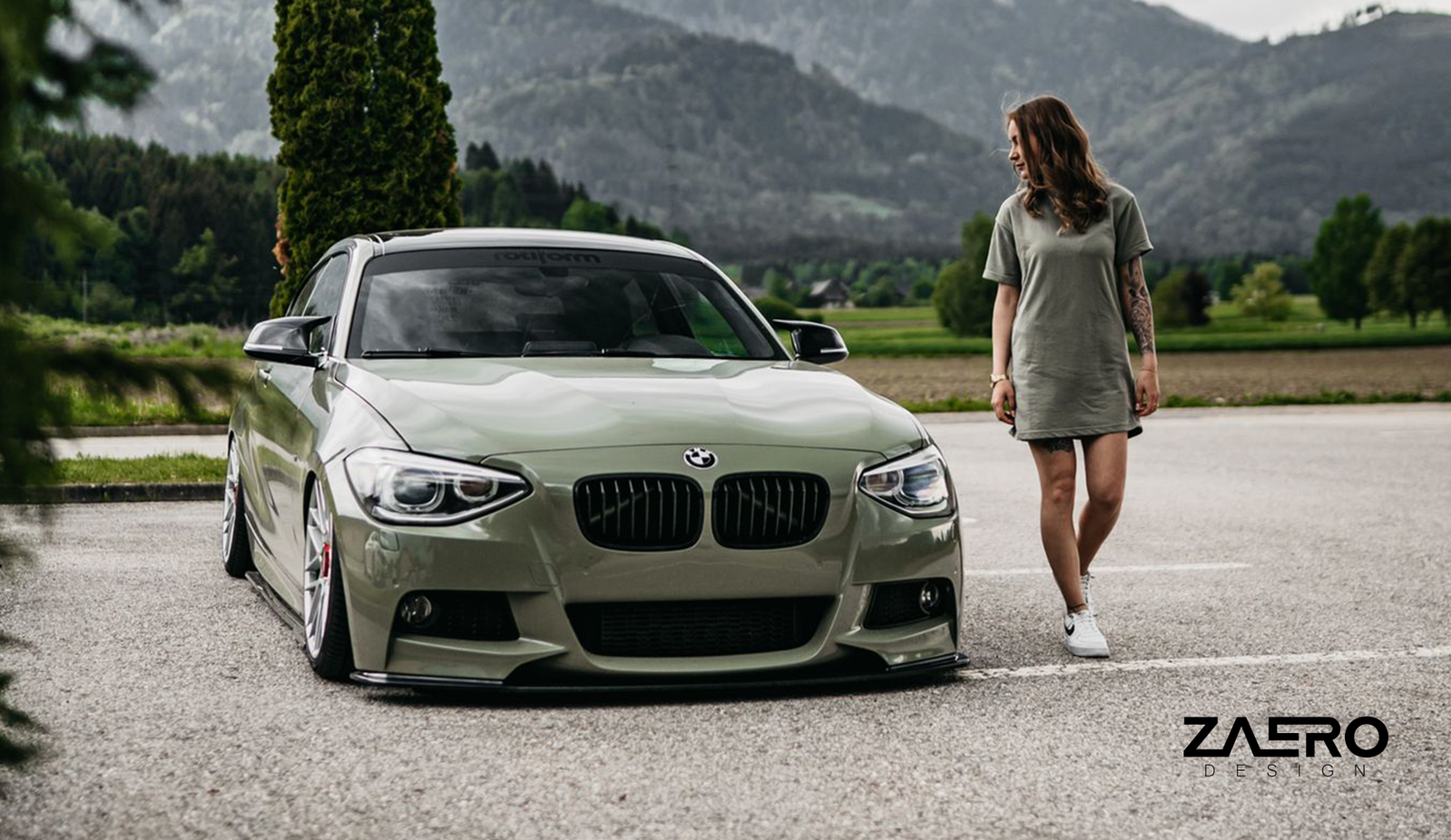 Frontlippe passend für BMW 1er F20 F21 M-Paket – Front am Fahrzeug