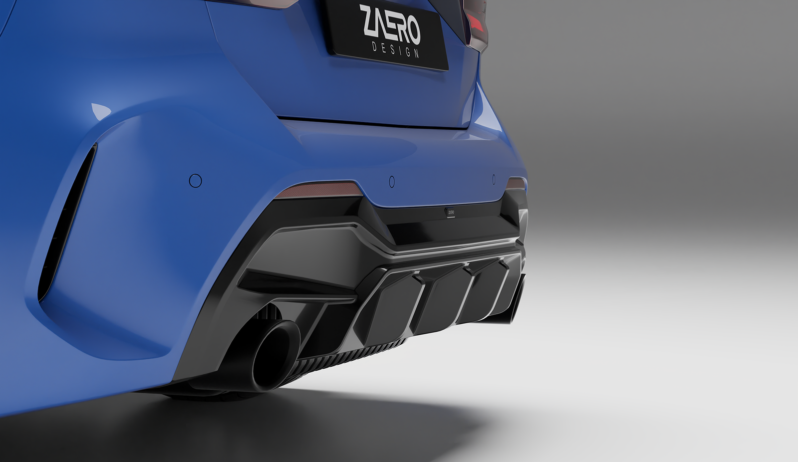 EVO-1 Diffusor passend für BMW 1er F40 M135 in Glanzschwarz
