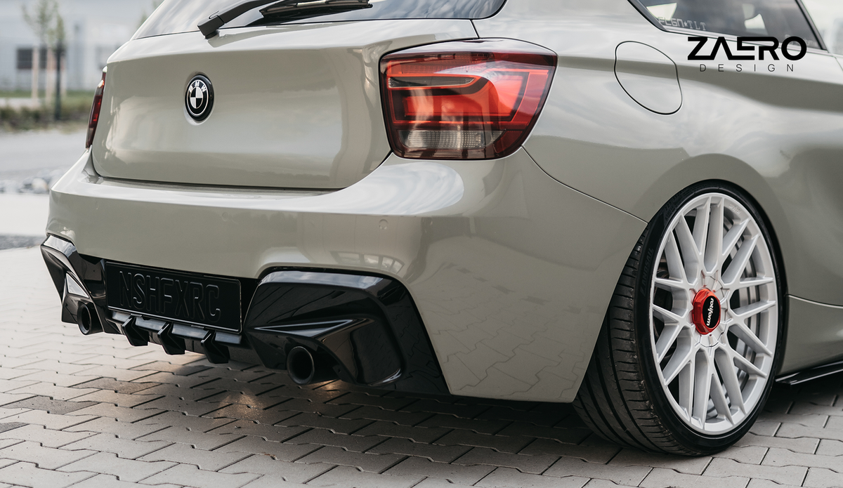 EVO-1 Diffusor passend für BMW 1er F20 F21 M135i in Glanzschwarz