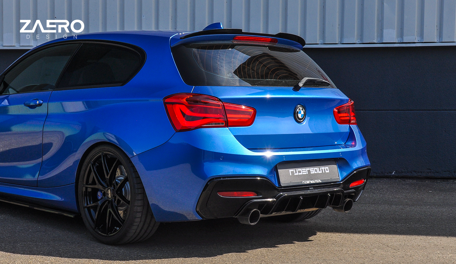 EVO-1 Diffusor passend für BMW M135 M140 F20 F21 in Glanzschwarz